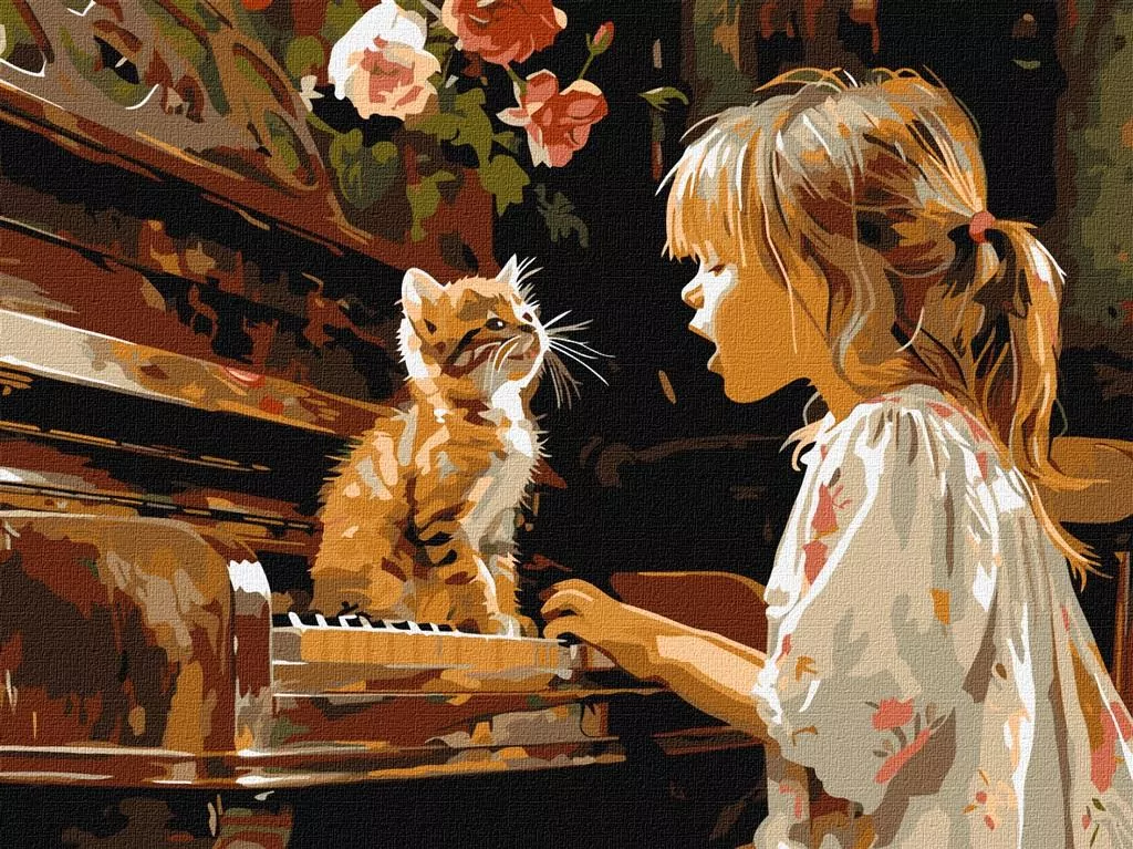 Malowanie po numerach - Śpiewający duet 30x40cm - tantis.pl