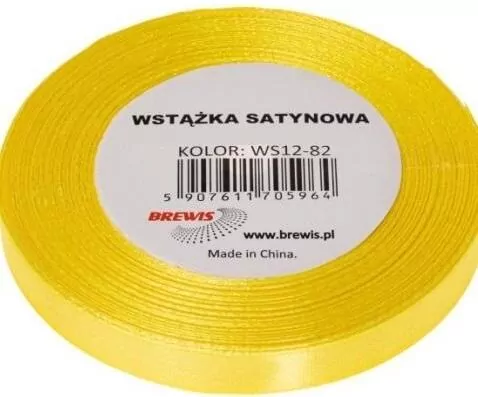 Wstążka satynowa kanarkowy 25mm x 32m - tantis.pl