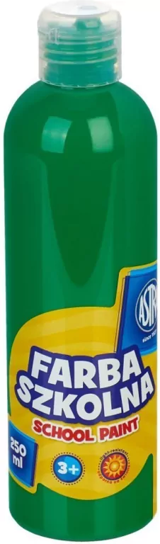 Farba szkolna naturalna tempera Astra 250 ml zielona jasna - tantis.pl