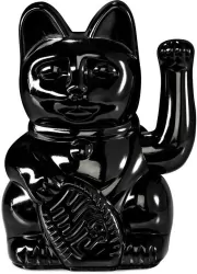 Kot szczęścia czarny błyszczący