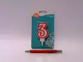 Świeczka. Cyfra 3. Czerwony kontur 7 cm - tantis.pl