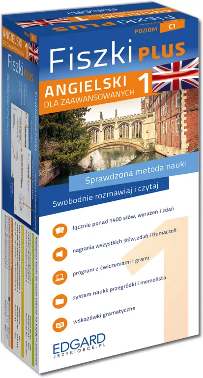 Angielski dla zaawansowanych. Fiszki Plus. Poziom C1 - tantis.pl