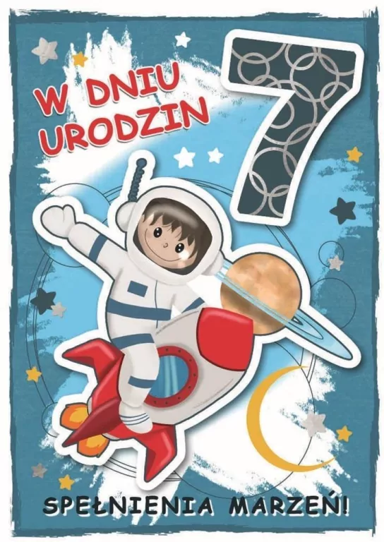 Karnet urodziny 7 B6 z kopertą - tantis.pl