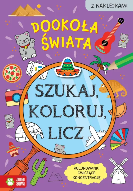 Szukaj, koloruj i licz. Dookoła świata - tantis.pl