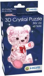 3D Crystal puzzle. Miś Lily. Różowy