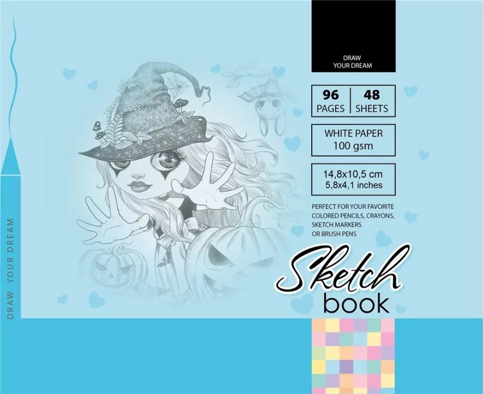 Sketchbook. Szkicownik 96 kartek. 148 x 105 mm - tantis.pl
