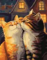 Malowanie po numerach - Zakochane koty 40x50cm - tantis.pl