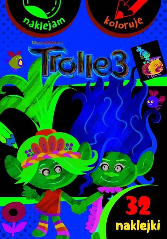 Naklejam i koloruję. Trolle 3 Dreamworks - tantis.pl