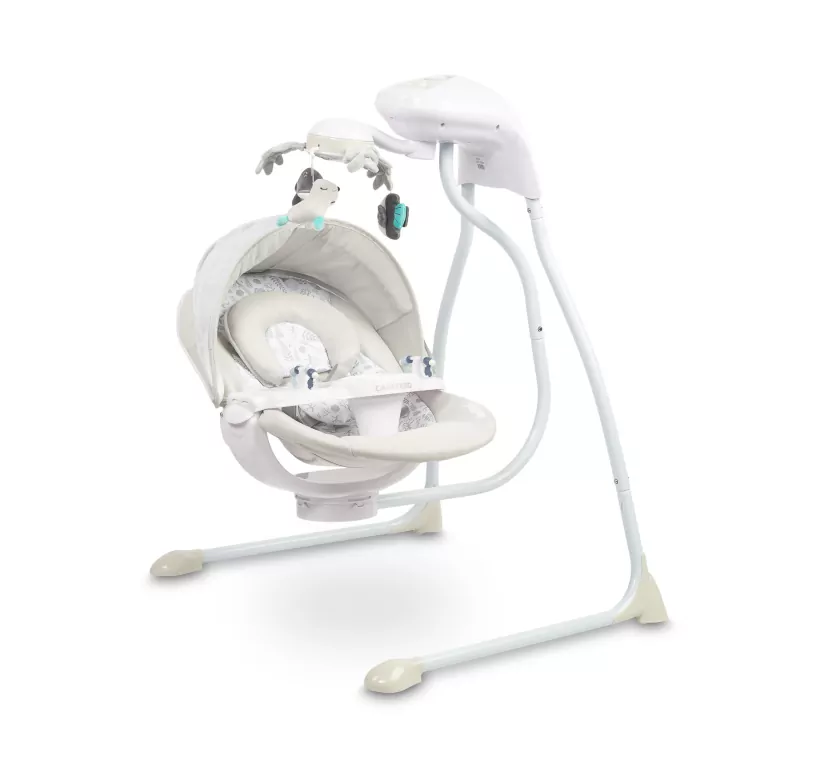 Caretero Huśtawka elektryczna Raffi light grey - tantis.pl