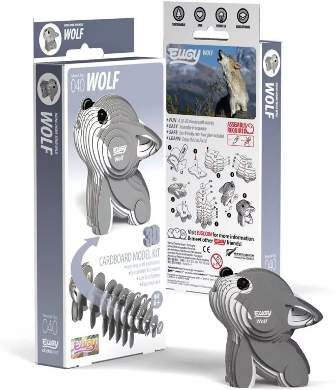 Wilk Eugy. Eko Układanka 3D - tantis.pl