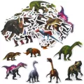 Zestaw naklejek z dinozaurami 4-7cm 50szt - tantis.pl
