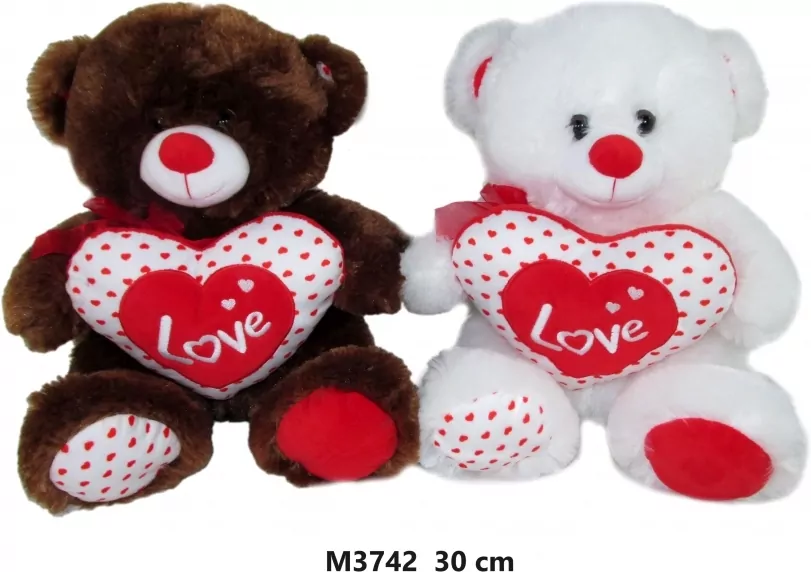 Miś z sercem 30cm MIX - tantis.pl