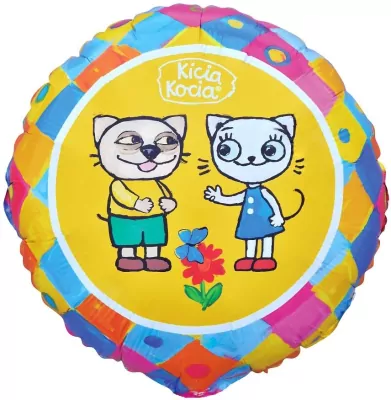 Balon foliowy Kicia Kocia i Pacek 46cm