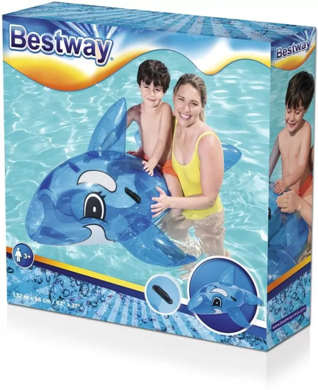 Delfin do pływania z uchwytami 1.57m x 94cm - tantis.pl