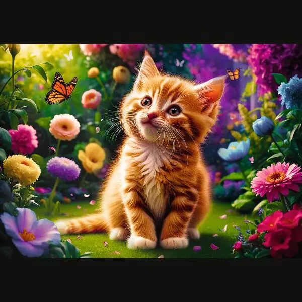 Puzzle 500 Uroczy kotek TREFL - tantis.pl