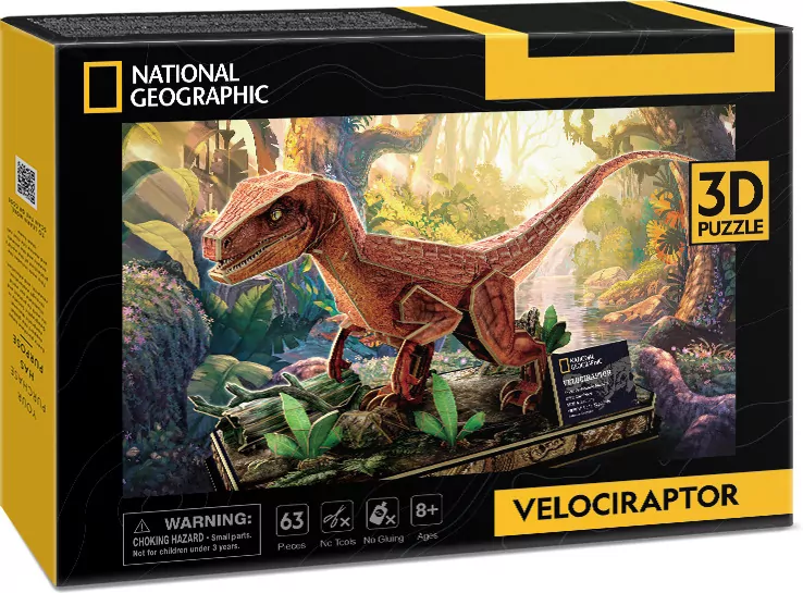 Cubic Fun. Puzzle 3D. Welociraptor National Geographic - tantis.pl
