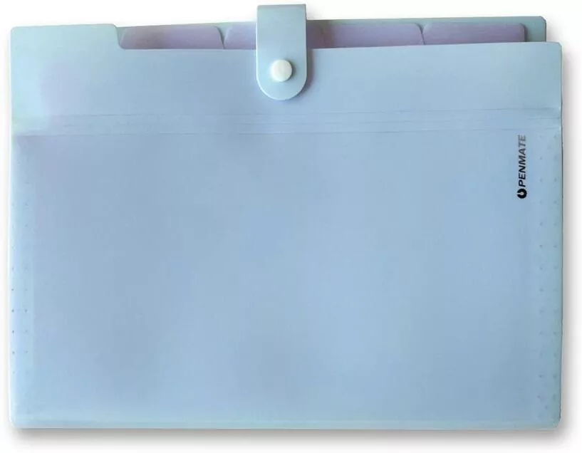 Teczka z przegródkami A4 niebieska - tantis.pl