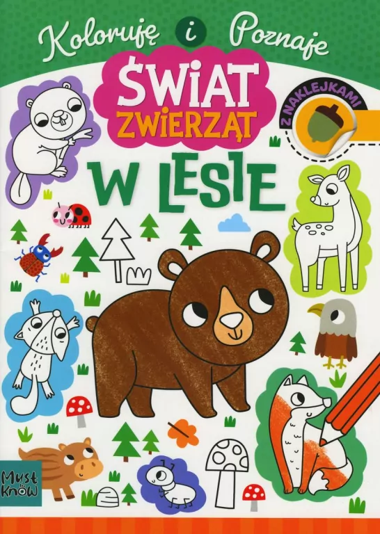 Kolorowanka a4 świat zwierząt - w lesie - tantis.pl