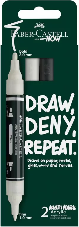 Markery akrylowe Multimark 2kol. FABER CASTELL - tantis.pl