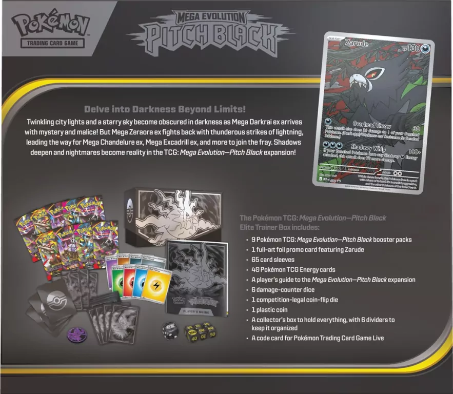 Pokémon TCG: Mega Evolution - Pitch Black - Elite Trainer Box - tantis.pl