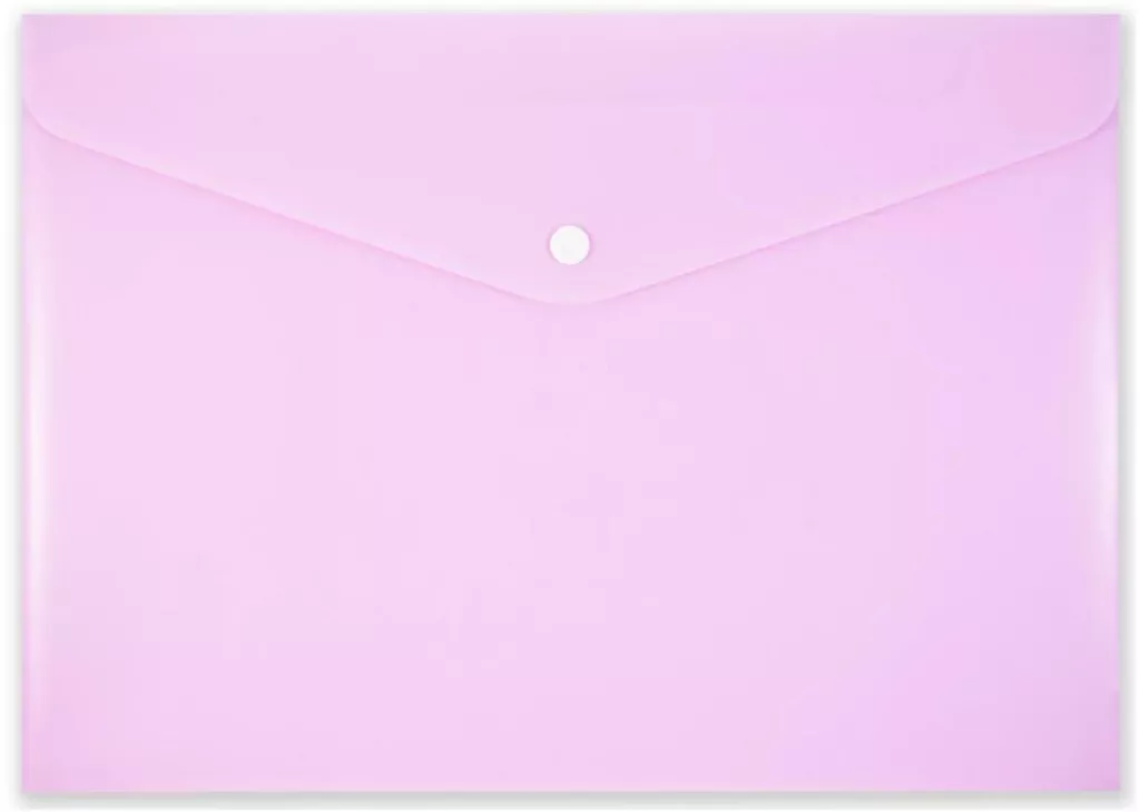 Koperta na zatrzask A4 pastelowa różowa - tantis.pl