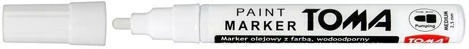 Marker olejowy biały TOMA - tantis.pl