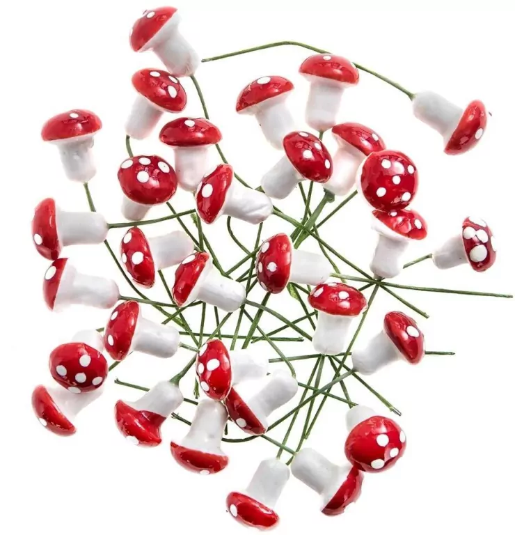 Muchomorki na druciku 30szt - tantis.pl