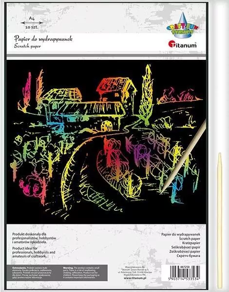 Papier do wydrapywanek 210x290mm. Czarny - tantis.pl