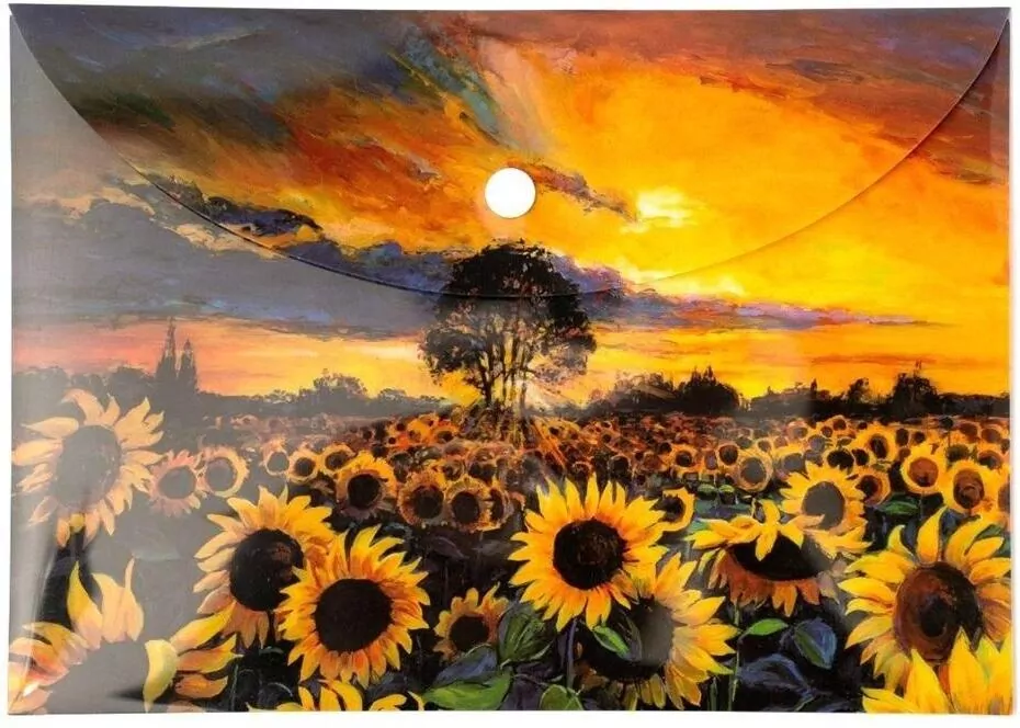 Teczka kopertowa PP A5 Słoneczniki - tantis.pl