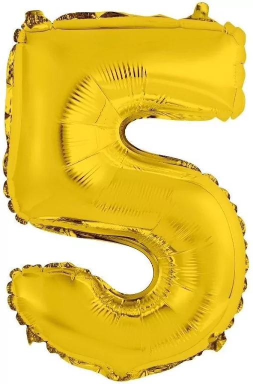 Balon foliowy 5 złoty 35cm - tantis.pl