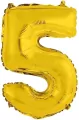 Balon foliowy 5 złoty 35cm - tantis.pl