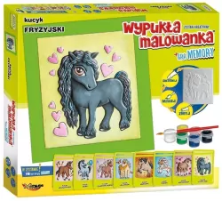 Wypukła malowanka Kucyk Fryzyjski + gra memory