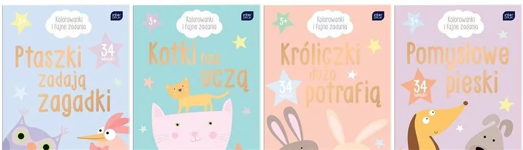 Kolorowanka A4 z nakl. Fajne Zadania MIX - tantis.pl