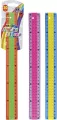 Linijka gumowany plastik 30cm dwukolorowa klocki - tantis.pl