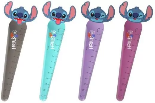 Linijka 12cm z główką Stitch Disney black p16 91385PTR mix cena za 1 szt - tantis.pl
