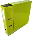Segregator A4 z dźwignią z pudełkiem classic stripes limonka - tantis.pl