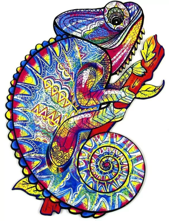 Puzzle 195 drewniane Kameleon - tantis.pl