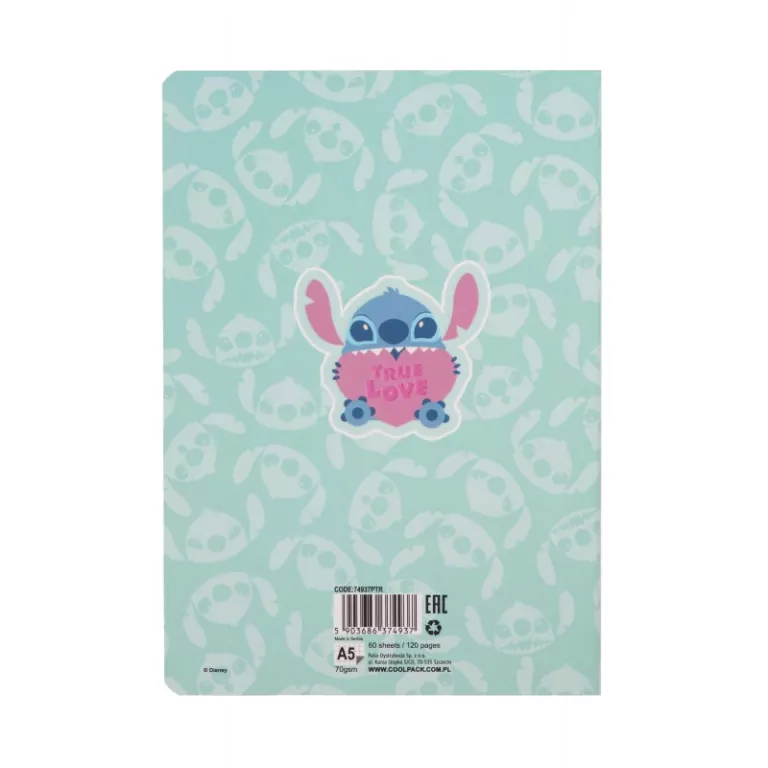 Zeszyt A5 60k kratka Disney Fashion - Stitch - tantis.pl