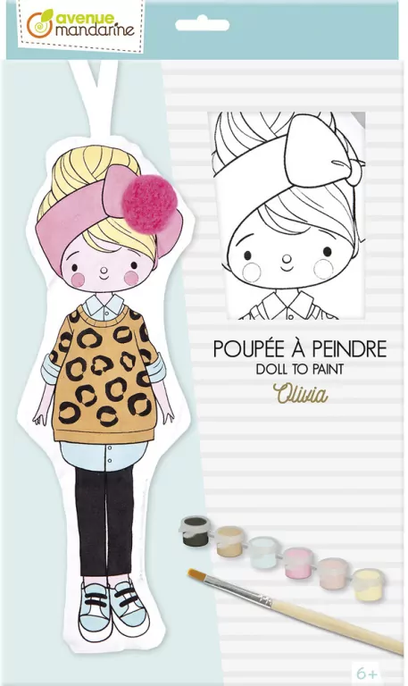 Lalka Olivia z materiału do pomalowania - tantis.pl