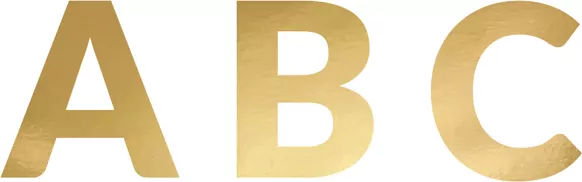 Baner Alfabet złoty 14cm - tantis.pl