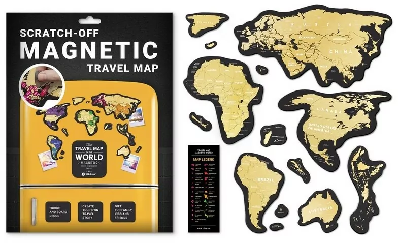 Mapa zdrapka świat travel magnetic world - tantis.pl