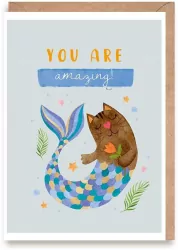 Kartka okolicznościowa. Syrena You are amazing!
