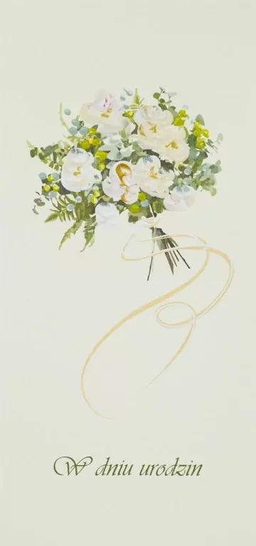 Karnet. Urodziny. Bukiet jasny - tantis.pl