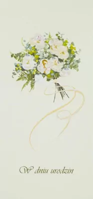 Karnet. Urodziny. Bukiet jasny