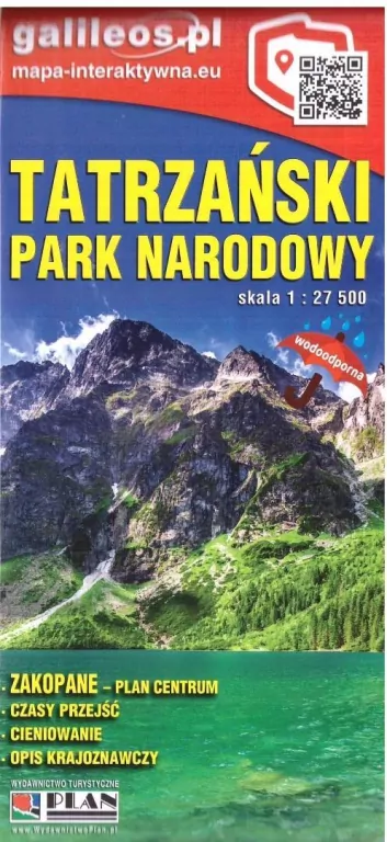 Mapa turystyczna Tatrzański Park Narodowy 1:27 500 - tantis.pl