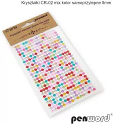 Kryształki samoprzylepne. Miks kolorów
