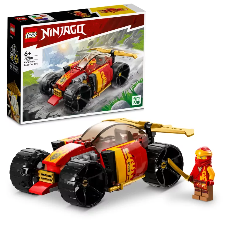 LEGO® NINJAGO®. Samochód wyścigowy ninja Kaia EVO. 71780 - tantis.pl