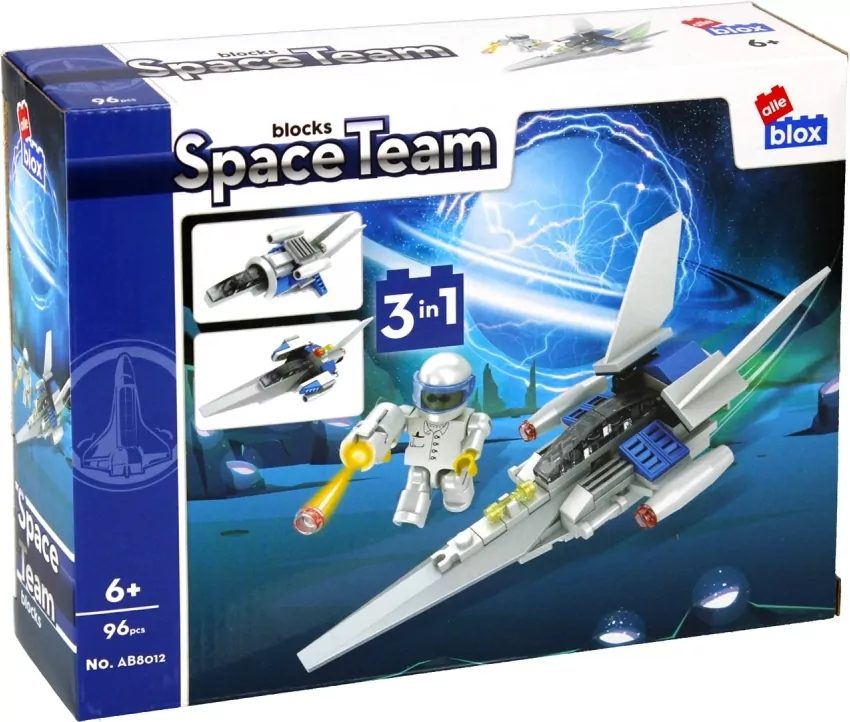 Klocki konstrukcyjne Space 96 elementów ALLEBLOX - tantis.pl