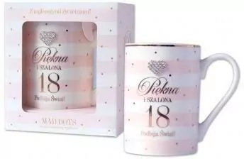 Kubek "Piękna i szalona 18" Mad Dots - tantis.pl