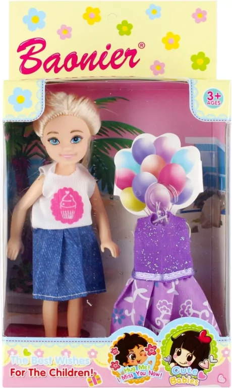 Lalka 15 cm + akcesoria, ubranka, mix - tantis.pl